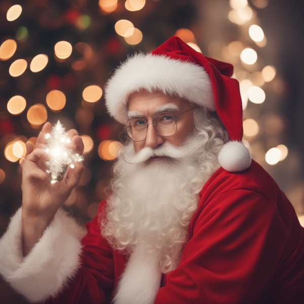 Photo of Santa with a snowflake 